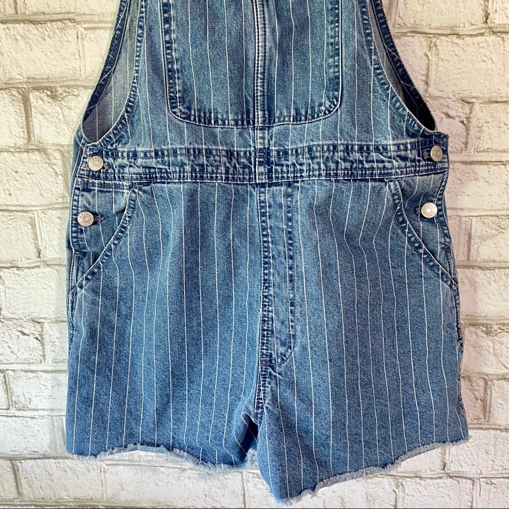 Madewell pinyon short overalls pinstripe - Picture 5 of 13